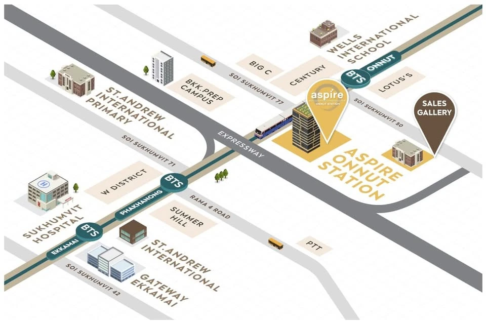 ขายดาวน์ Aspire อ่อนนุช สเตชั่น 1 Bedroom ขนาด 30.5 ตรม. ชั้น 29 ตำแหน่งสวย วิวไม่โดนบัง ต้องจอง