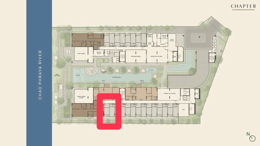 ขายดาวน์ Chapter Charoenkrung-Riverside ชั้น 2 วิวแม่น้ำ โครงการดี น่าอยู่ จองเลย
