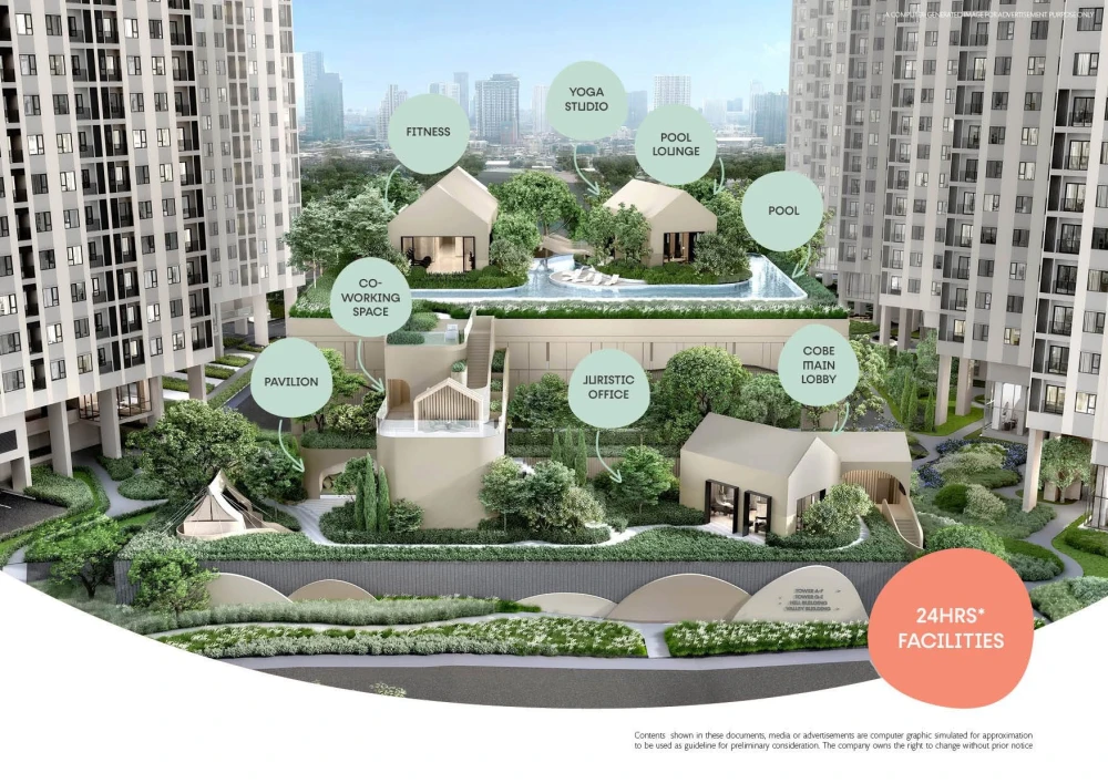 ขายดาวน์ COBE รัชดา-พระราม 9 อาคาร F ชั้น 22 (ชั้นสูง วิวโล่ง) ตึกนี้มี Sky lounge สนใจจองเลย