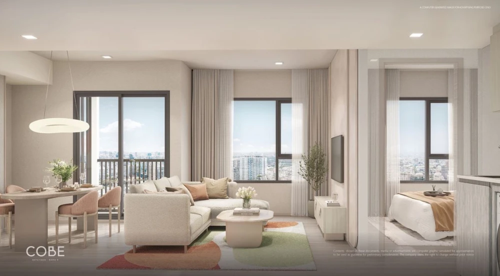 ขายดาวน์ COBE Ratchada Rama 9 ชั้น 20 โครงการดี ส่วนกลางครบ จองเลย ด่วนๆ