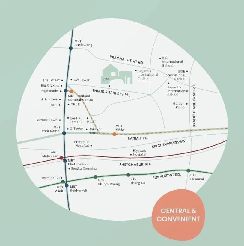 ขายดาวน์ COBE Ratchada Rama 9 ห้องน่าอยู่ ชั้น 4 ในทำเลดี วิวสวยไม่บล็อค จองเลย