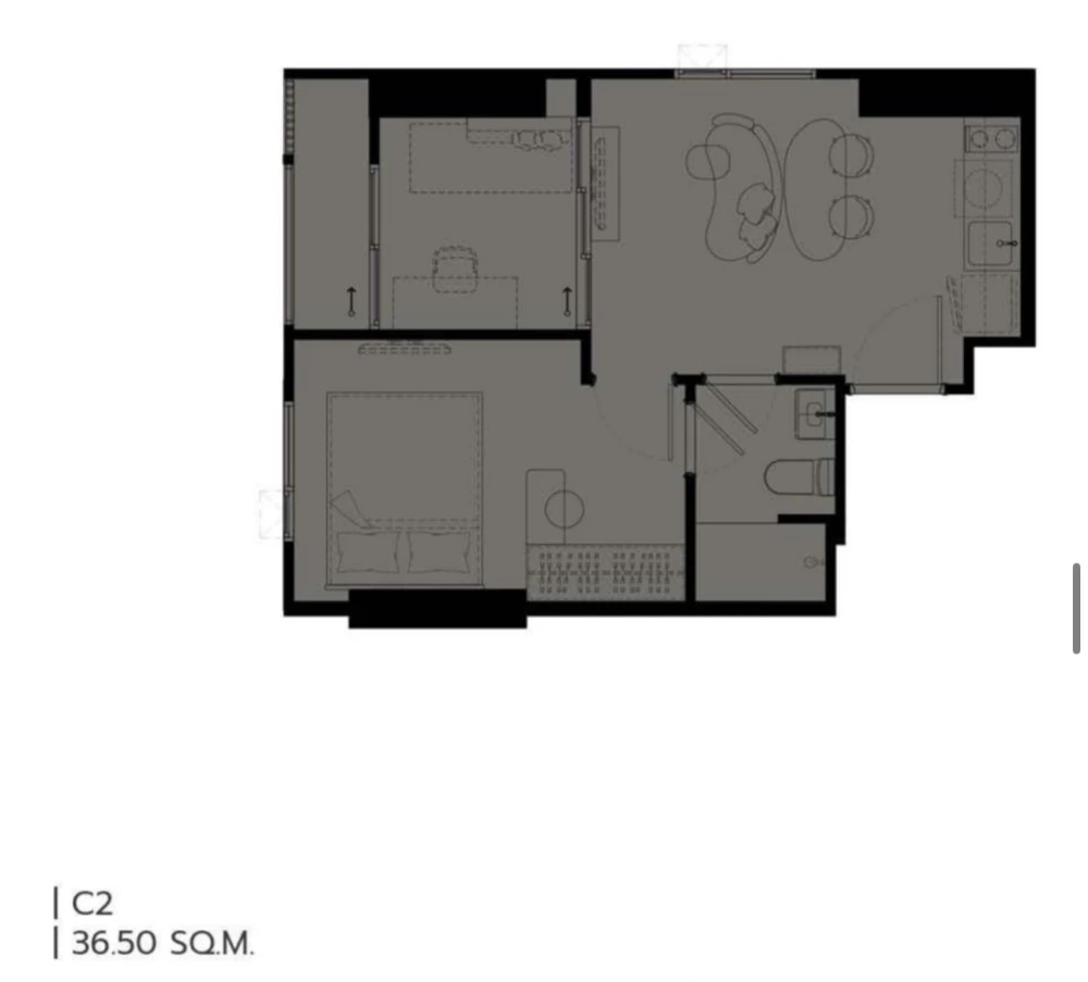ขายดาวน์ COBE Ratchada Rama 9 1 ห้องนอน 1 ห้องน้ำ พื้นที่ใช้สอยเยอะ สิ่งอำนวยความสะดวกครบครัน ห้ามพลาด