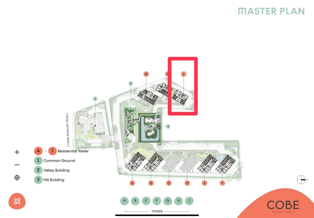 ขายดาวน์ COBE Ratchada Rama 9 2 ห้องนอน พื้นที่ใช้สอยเยอะ ทำเลดี ส่วนกลางสุดปัง รีบจองเลยตอนนี้