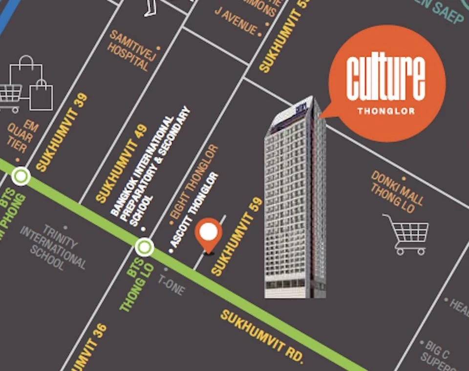 ขายดาวน์ Culture Thonglor ห้องสตูดิโอ ห้อง 26 ตรม. ชั้น 18 ในทำเลสุดปัง จองเลยอย่ารอช้า