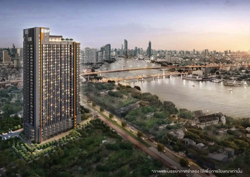 ขายดาวน์ FLEXI Riverview-Charoennakhorn ห้องมุม Rare Item ผนังไม่ติดใคร 100% เงียบสงบ เป็นส่วนตัวสูงสุด วิวแม่น้ำเจ้าพระยา Panorama View