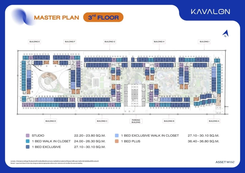 ขายดาวน์ KAVALON ห้องชั้น 3 มาพร้อมWalk in Closet ทำเลดี เดินทางสะดวก ห้ามพลาด
