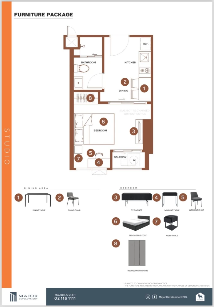ขายดาวน์ Metris District Ladprao ห้อง Studio ขนาด 23.7 ตารางเมตร ชั้น 16 ฟรี Fully Furnished ห้ามพลาด