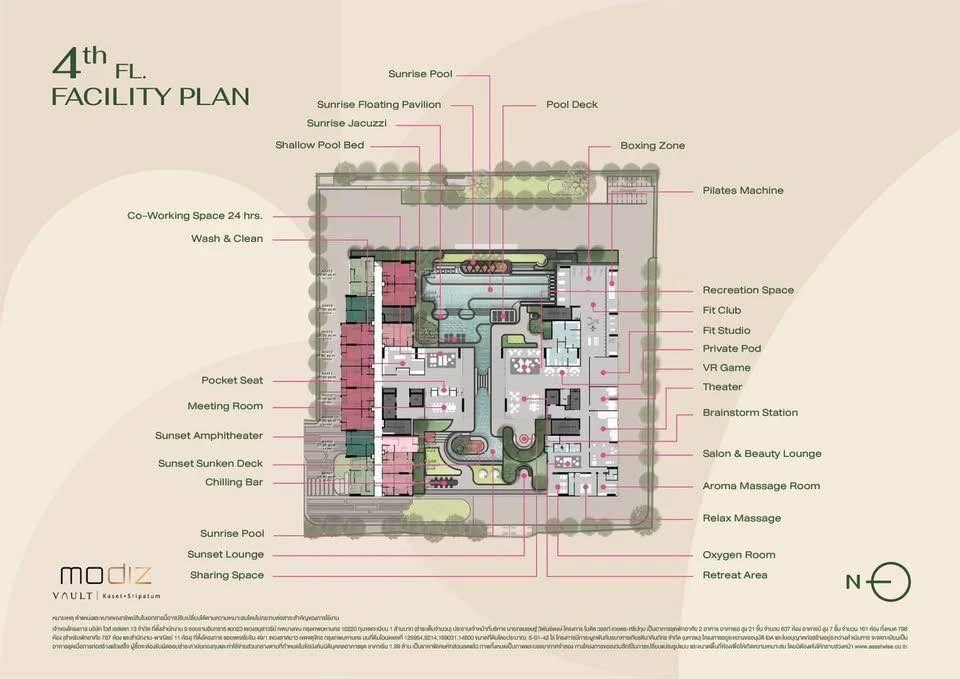 ขายดาวน์ Modiz Vault Kaset Sripatum ห้องชั้น 4 เพดานสูงโปร่งโล่ง เฟอร์ครบครัน จองเลย