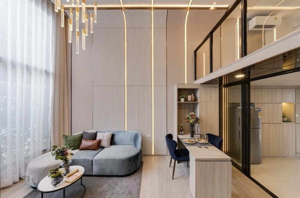 ขายดาวน์ Origin Place Phetkasem ห้องชั้น 12 เพดานสูง โปร่งโล่ง เฟอร์นิเจอร์ครบครัน รีบจองเลย