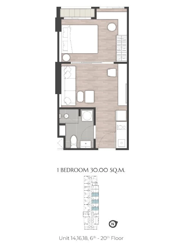 ขายดาวน์ PLACE 168 Wutthakat ห้องน่าอยู่ ชั้น 14 ในทำเลดี พลาดแล้วจะเสียใจ