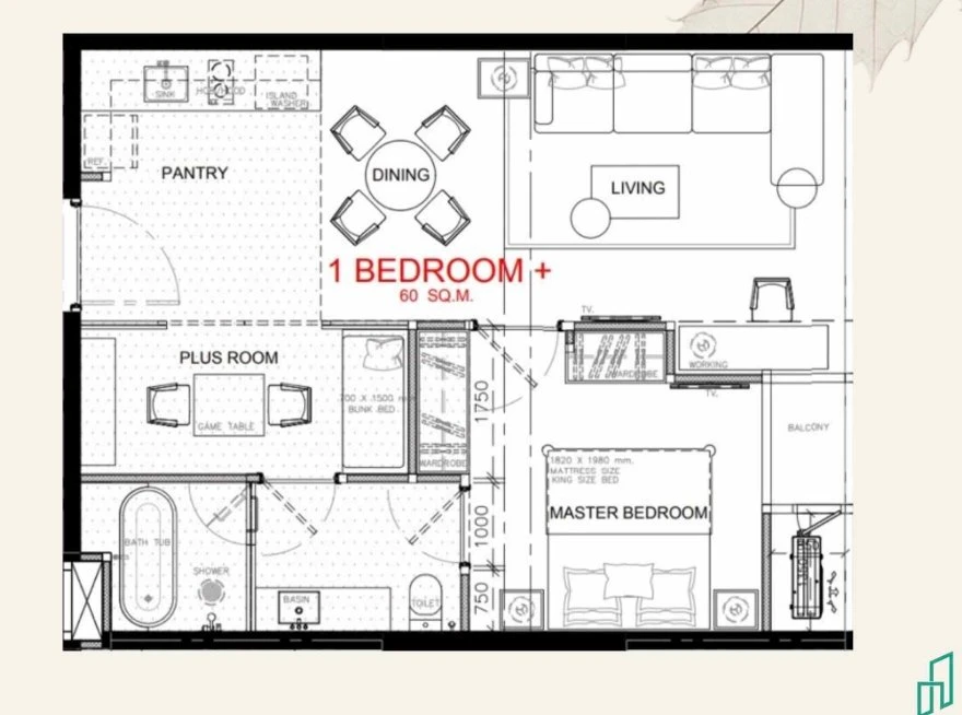 ขายดาวน์ Romm Convent ห้อวกว้างใหญ่ วิวสวนลุม แบบ 1 Bed-Plus ชั้น 18 ผลรวม 9 เลขมงคลทุกตัว อยู่แล้วรวย จองเลย