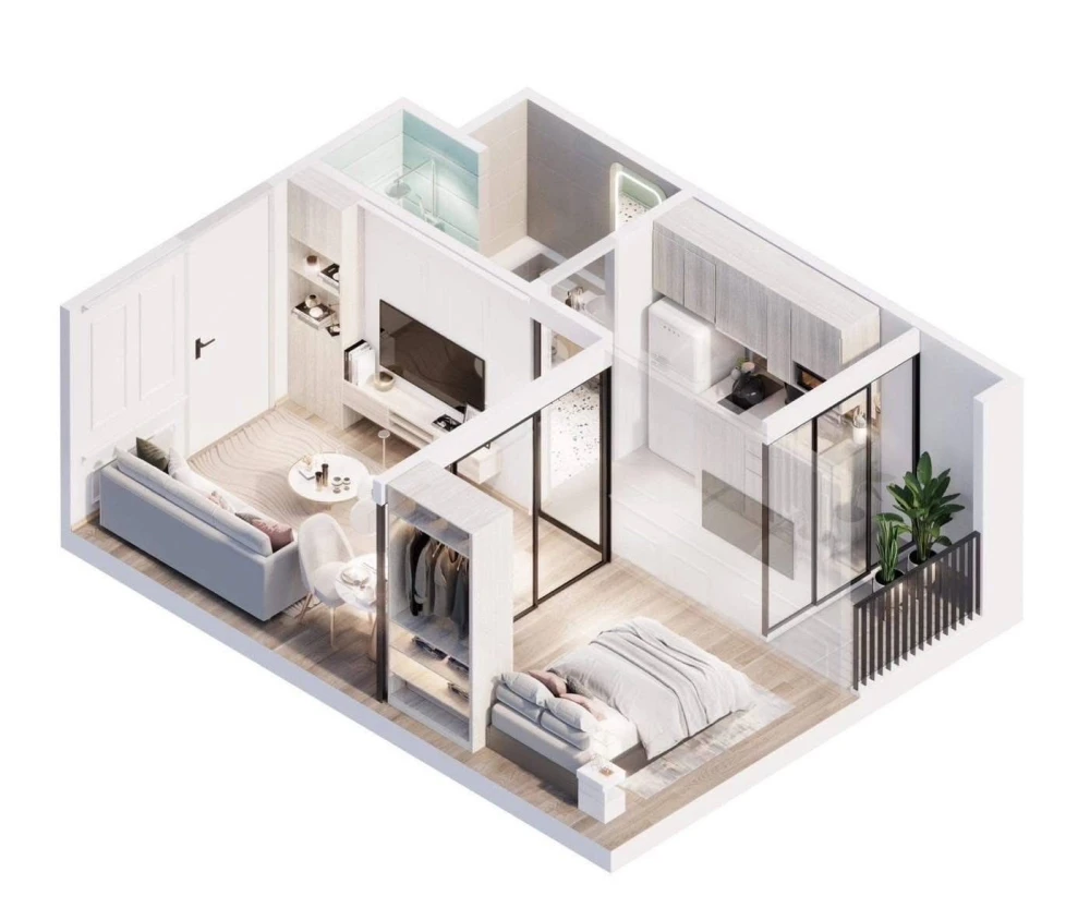 ขายดาวน์ The Origin Bangkae ห้องกว้างพื้นที่ใช้สอยเยอะ เดินทางสะดวก เฟอร์ครบ จองเลย