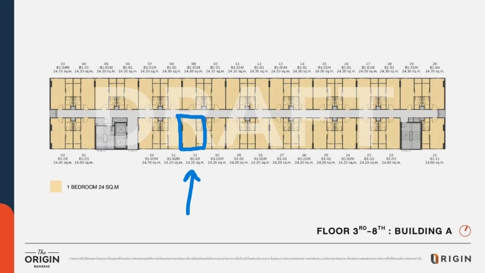 ขายดาวน์ The Origin Bangkae ห้องวิวสระว่ายน้ำ ไม่ติดลิฟต์ ใต้ตึกมีร้านค้า จองก่อนได้ก่อน