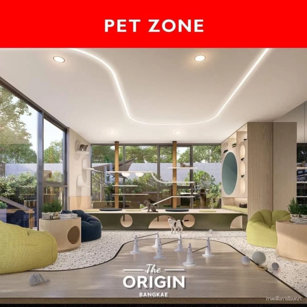 ขายดาวน์ The Origin Bangkae ห้อง 2 bedroom (combined) ห้องเปล่า วิวสระน้ำ คนชอบแต่งห้องห้ามพลาด