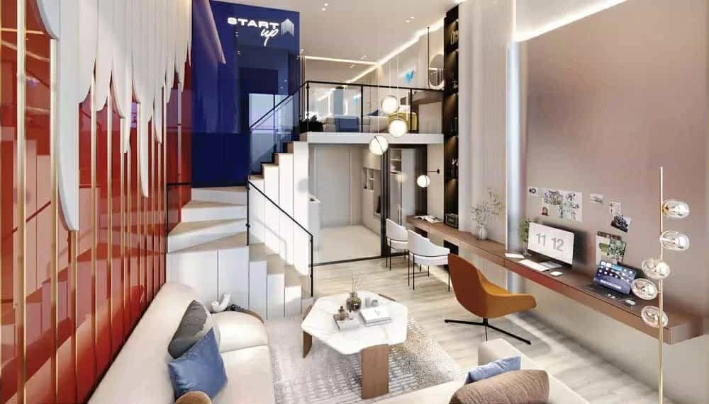 ขายดาวน์ The Origin Play บางขุนนนท์ ทริปเปิ้ล สเตชั่น ห้อง Duo 2 ชั้น เพดานสูง 4.2 ม. วิวสะพานพระราม 8 จองเลย