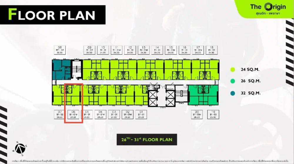 ขายดาวน์ The Origin Sukhumvit - Praksa ชั้น 29 วิวแม่น้ำเจ้าพระยา สนใจรีบจองเลย