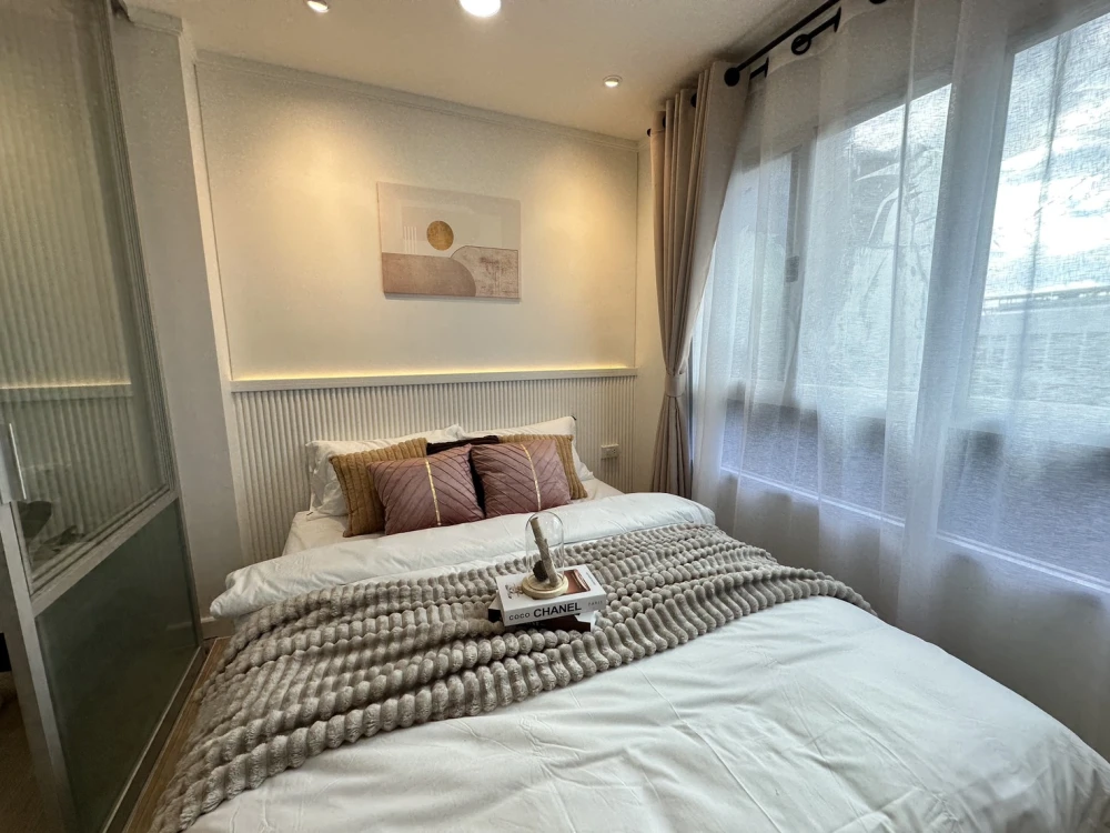 ห้องสวย รีโนเวท ใหม่หมด รีบจองก่อนพลาด ลุมพินี วิลล์ ลาซาล-แบริ่ง ชั้น 4 ตึก C ห้องสวย เฟอร์นิเจอร์ใหม่หมด