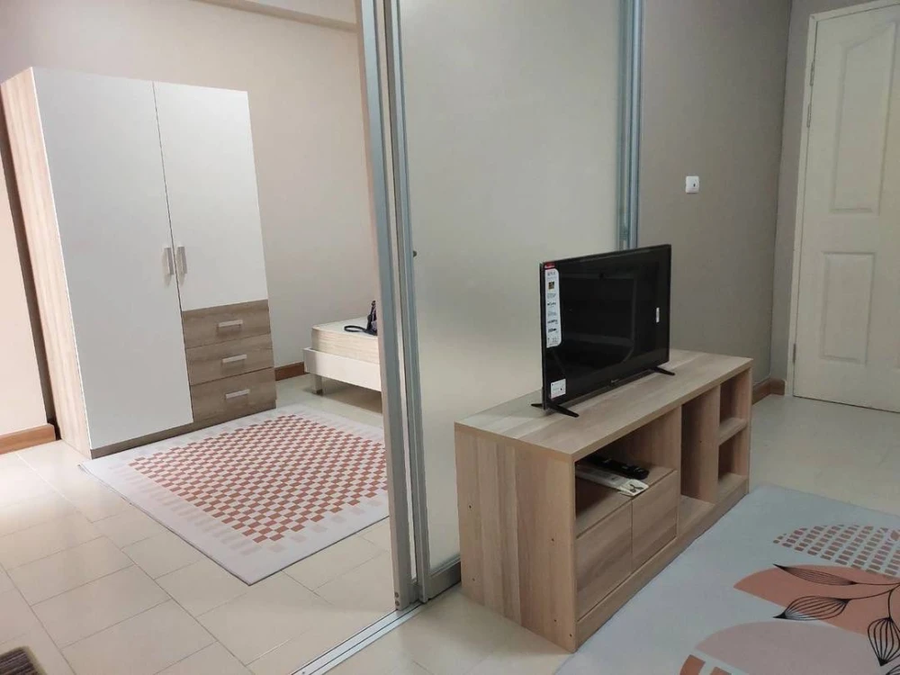 ขาย ซิตี้ โฮม ศรีนครินทร์ 1 ห้องนอนกั้นด้วยบานเลื่อน ห้องครัวปิด พร้อมเข้าอยู่! ติดตั้งอุปกรณ์อำนวยความสะดวกครบครัน