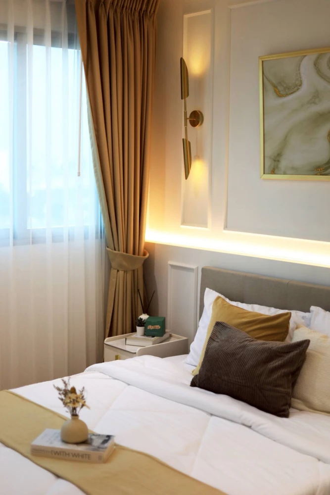 ขาย ดี คอนโด รามอินทรา คอนโดสวยหรูเหมือนอยู่โรงแรม วิวโล่ง มีฉากกั้นห้องนอน กับ ห้องนั่งเล่น สนใจจองเลย