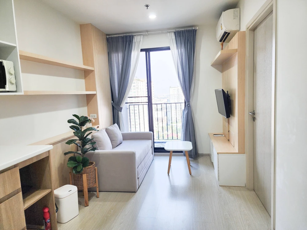 ขาย นิว โนเบิล แจ้งวัฒนะ ชั้น 22 แดดเช้า วิวเมืองสวยไม่บล็อกลมดี Built-in ห้องสไตล์มินิมอล กรุผนังโซนชั้นวางทีวี ห้ามพลาด