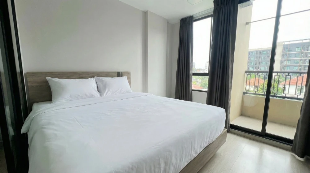 ขาย พลัมคอนโด สะพานใหม่ สเตชั่น ห้องมุมสวยๆ ชั้น 5 แต่งครบพร้อมเข้าอยู่