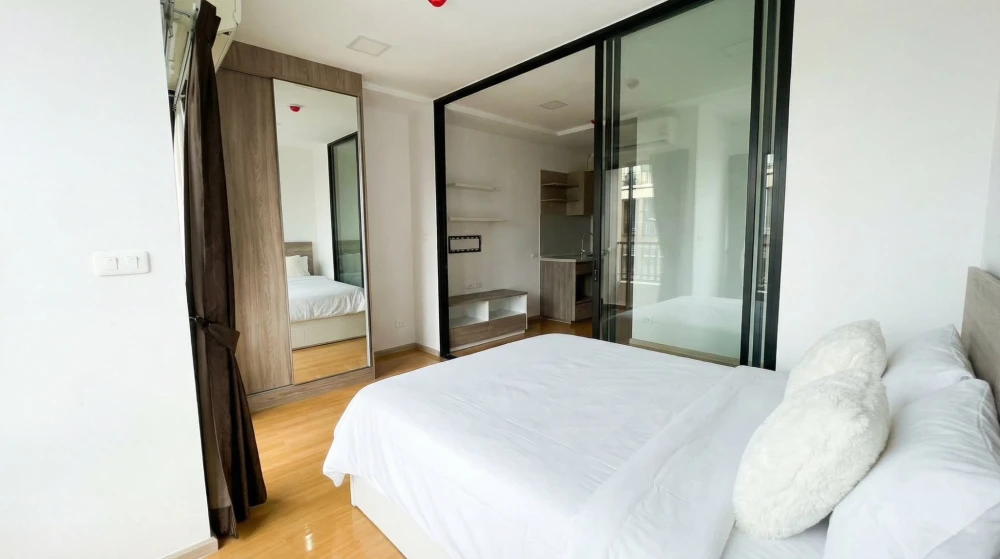 ขาย พลัมคอนโด สะพานใหม่ สเตชั่น ห้องมุมสวยๆ ชั้น 5 แต่งครบพร้อมเข้าอยู่