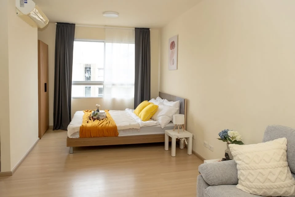 ขาย พลัมคอนโด สามัคคี พร้อมเฟอร์นิเจอร์ครบเซต ห้องน่าอยู่ บรรยากาศอบอุ่นเหมือนอยู่บ้าน จองเลยจ้า