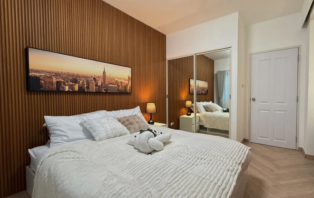 ขาย เอ สเปซ สุขุมวิท 77  อาคาร D วิวสระ ห้องสวยสไตล์มินิมอล แต่งครบพร้อมอยู่