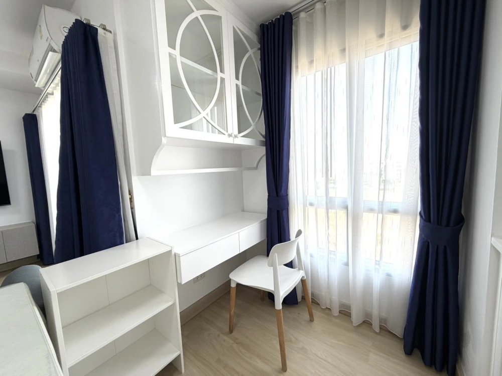 ขาย ให้เช่า นิช ไอดี ปากเกร็ด สเตชั่น ห้องมุม วิวสวน 54.24 ตร.ม. built-in ทั้งห้อง รีบจับจองเลยจ้า