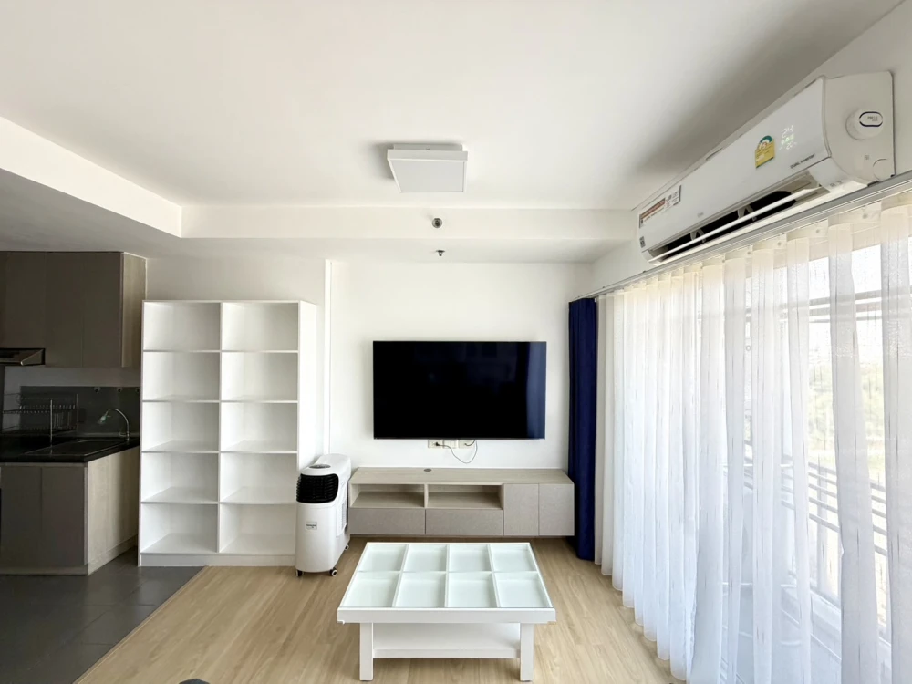 ขาย ให้เช่า นิช ไอดี ปากเกร็ด สเตชั่น ห้องมุม วิวสวน 54.24 ตร.ม. built-in ทั้งห้อง รีบจับจองเลยจ้า