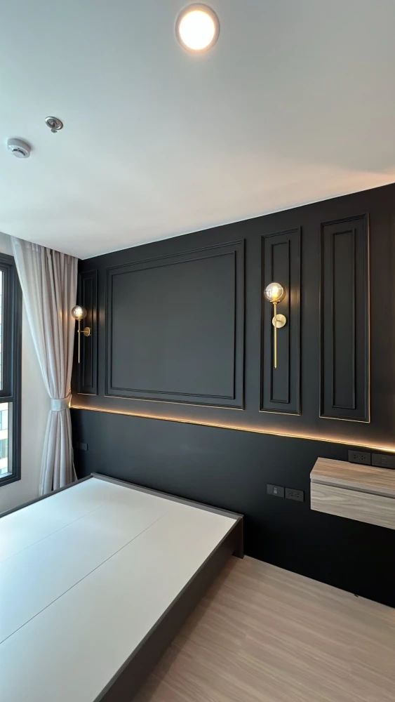 For sale or rent: Denim Chatuchak, Building C, 14th floor, corner unit, very quiet. Fully furnished with built-in furniture in a simple yet luxurious