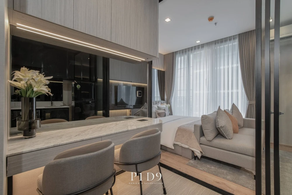 ขาย ให้เช่า โนเบิล อราวน์ อารีย์ ชั้นสูง แต่งสวยพร้อมเฟอร์นิเจอร์ built-in และเครื่องใช้ไฟฟ้า จองเลย