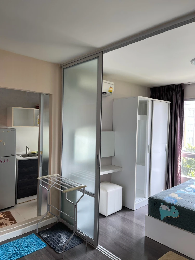 ขาย ให้เช่า D condo Campus Resort Bangsean 1 ห้องนอน 1 ห้องน้ำ ติดวอลเปเปอร์ออย่างดี เฟอร์ครบครัน จองเลย