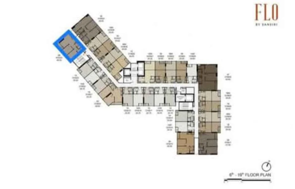 ขาย ให้เช่า FLO by Sansiri ห้องหัวมุม Rare item แบบเดียวที่เป็นระเบียงโค้ง วิวกว้างมาก วิวสวย เห็นแม่น้ำ จองเลย