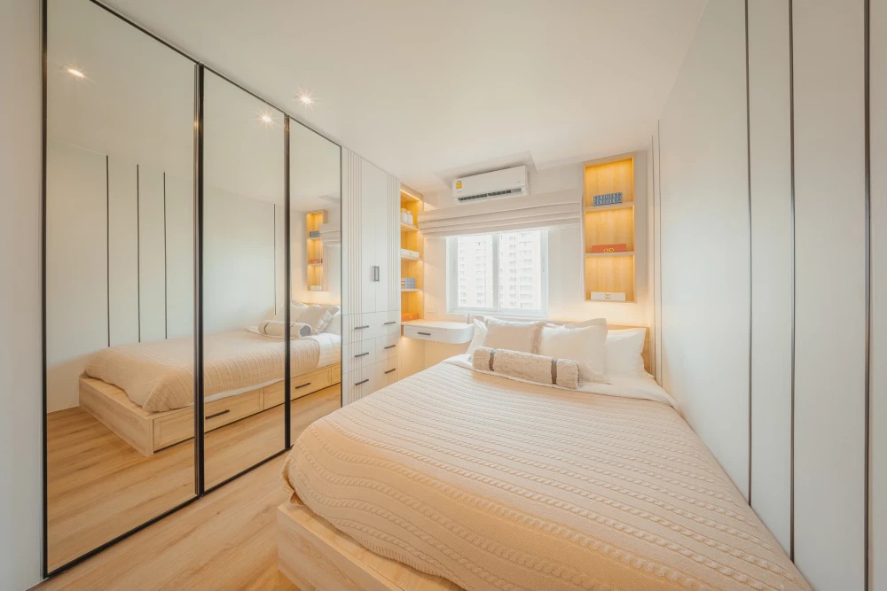 ขาย ให้เช่า Fortune Condo Town 2 ห้องตกแต่งสวยตาแต่ง บิวท์อินทั้งห้อง วิวสระว่ายน้ำ พื้นที่ใช้สอยเยอะ ห้ามพลาด