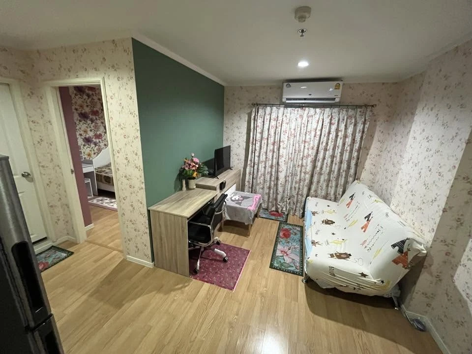 ขาย ให้เช่า Lumpini Ville Lasalle-Barring ห้องชั้น 12 ติดวอลเปเปอร์อย่างดี เดินทางสะดวก จองเลย