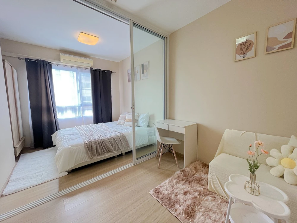 ขาย ให้เช่า Plum Condo Samakkhi ห้องแต่งสวยคุมโทน เฟอร์นิเจอร์ครบครัน หิ้วกระเป๋าเข้าอยู่ได้เลยจ้า