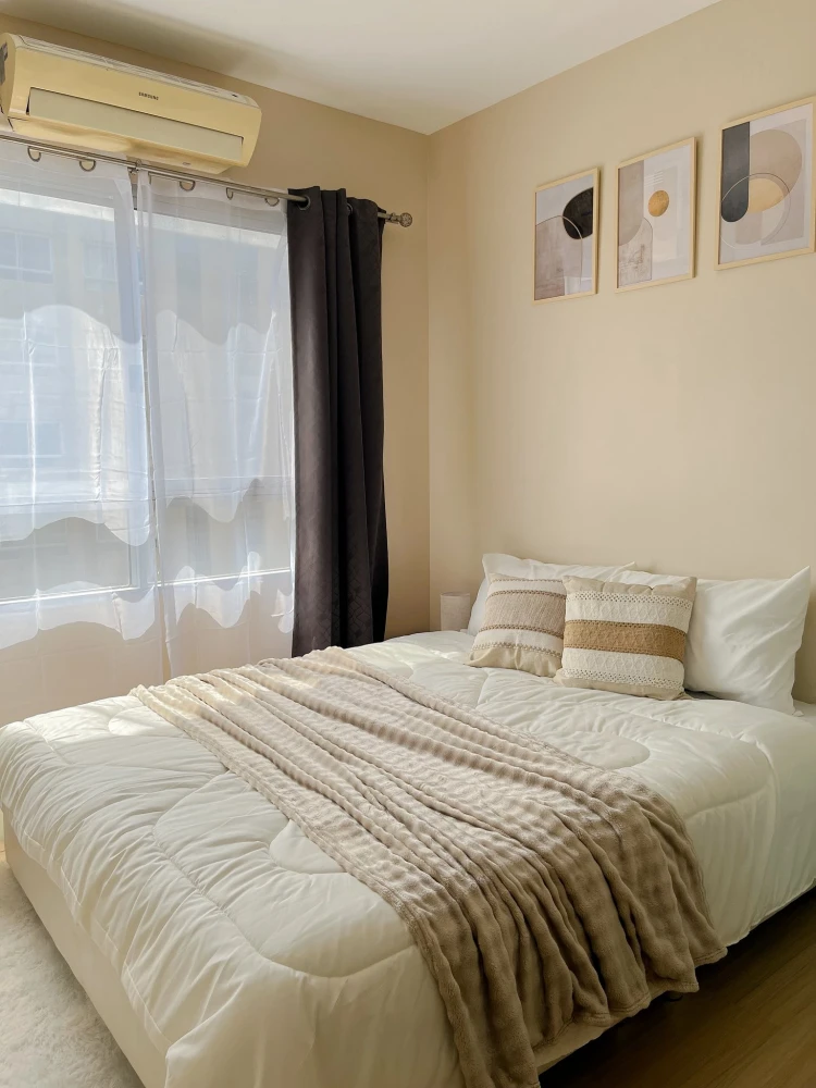 ขาย ให้เช่า Plum Condo Samakkhi ห้องแต่งสวยคุมโทน เฟอร์นิเจอร์ครบครัน หิ้วกระเป๋าเข้าอยู่ได้เลยจ้า