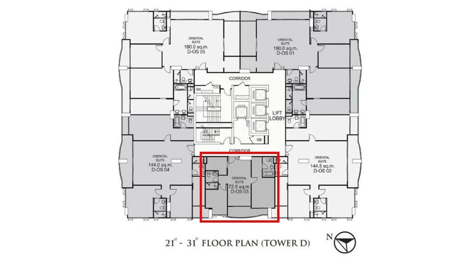 For sale or rent: Supalai Oriental Sukhumvit 39, unfurnished unit with spacious living area and unobstructed view. Book now!