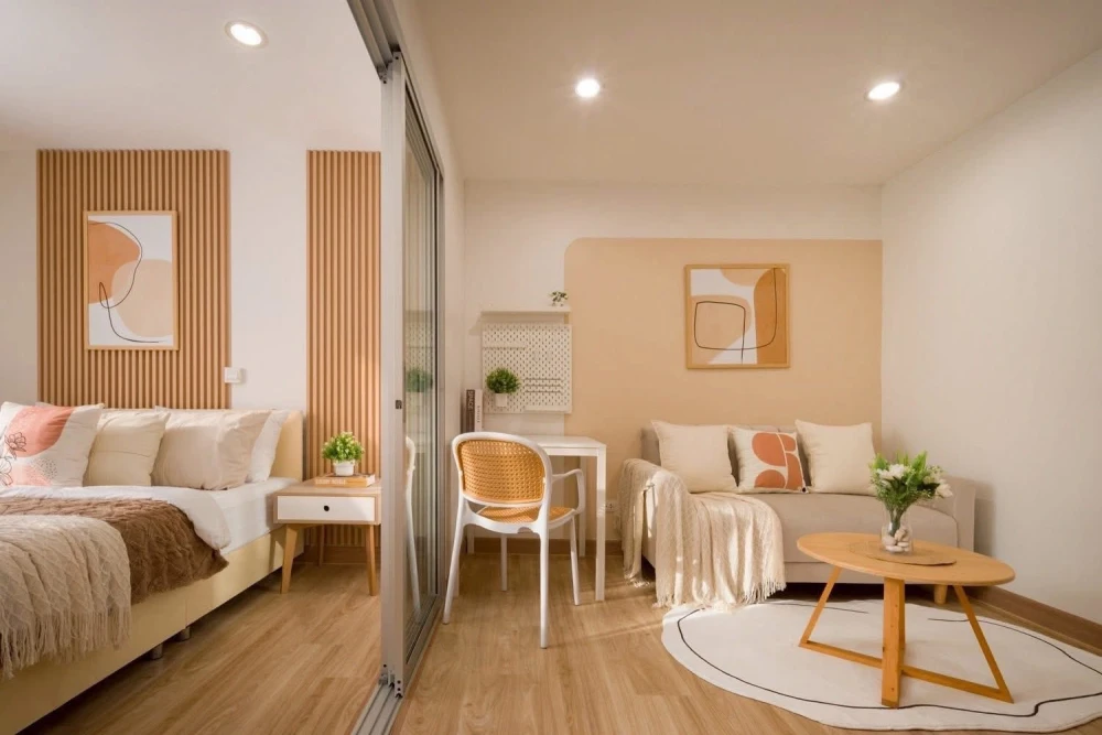 ขาย A Plus 2 Rattanathibet ห้องแต่งสวยสุดปัง มาพร้อมเฟอร์ครบครัน หิ้วกระเป๋าเข้าอยู่ได้เลยจ้า