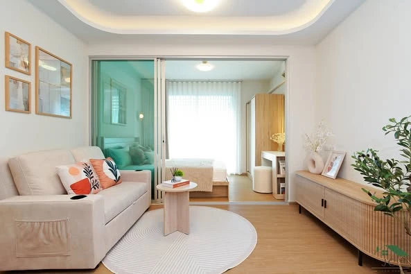 ขาย A Space Me Sukhumvit 77  ห้องน่าอยู่ เฟอร์พร้อม หิ้วกระเป๋าใบเดียวเข้าอยู่ได้เลย