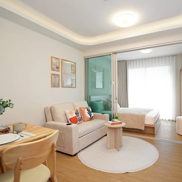 ขาย A Space Me Sukhumvit 77  ห้องน่าอยู่ เฟอร์พร้อม หิ้วกระเป๋าใบเดียวเข้าอยู่ได้เลย