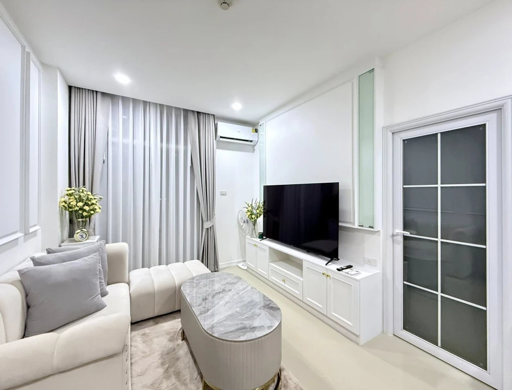 ขาย CC Condominium 1 เฟอร์นิเจอร์บิวอิน เครื่องใช้ไฟฟ้าครบ ตกแต่งโทนขาวสะอาด น่าอยู่สุดๆ