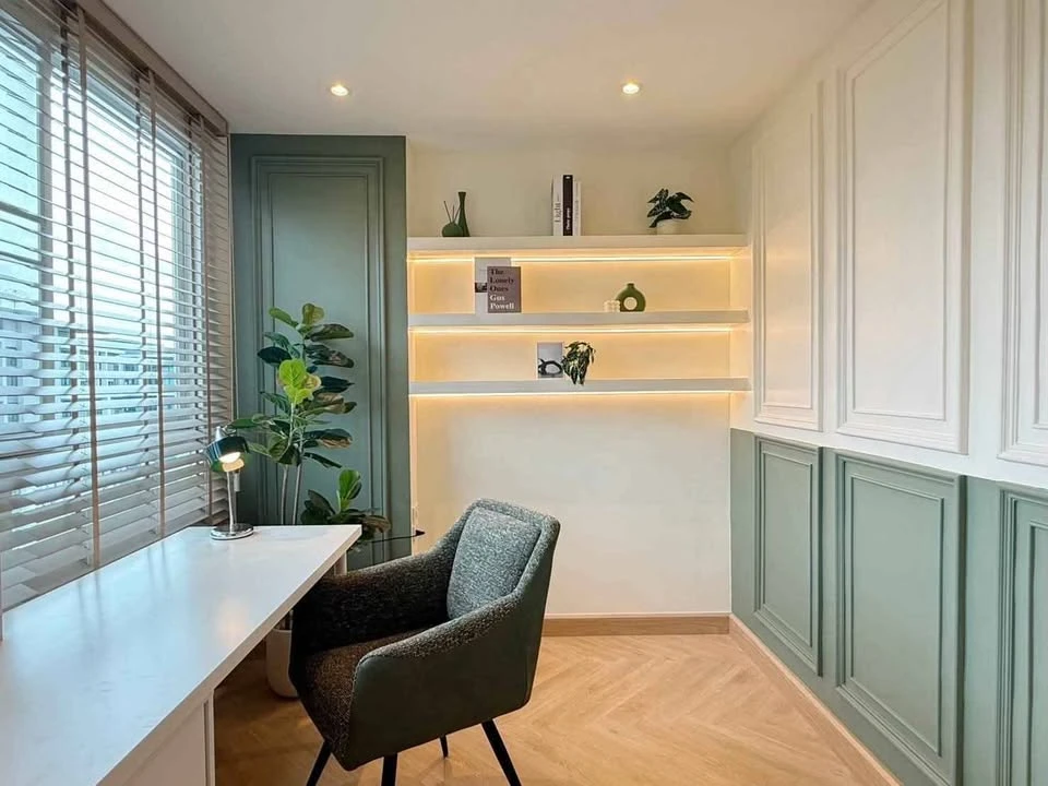 ขาย Chateau in Town Ratchada 17 สไตล์ Modern Japandi แต่ยังดูมีสไตล์ทันสมัย ให้บรรยากาศอบอุ่นเหมือนอยู่ในรีสอร์ท