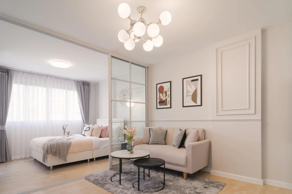 ขาย D Condo Ramindra ห้องน่าอยู่ ตกแต่งคุมโทน มาพร้อมเฟอร์ครบครัน ดีแบบนี้ห้ามพลาด