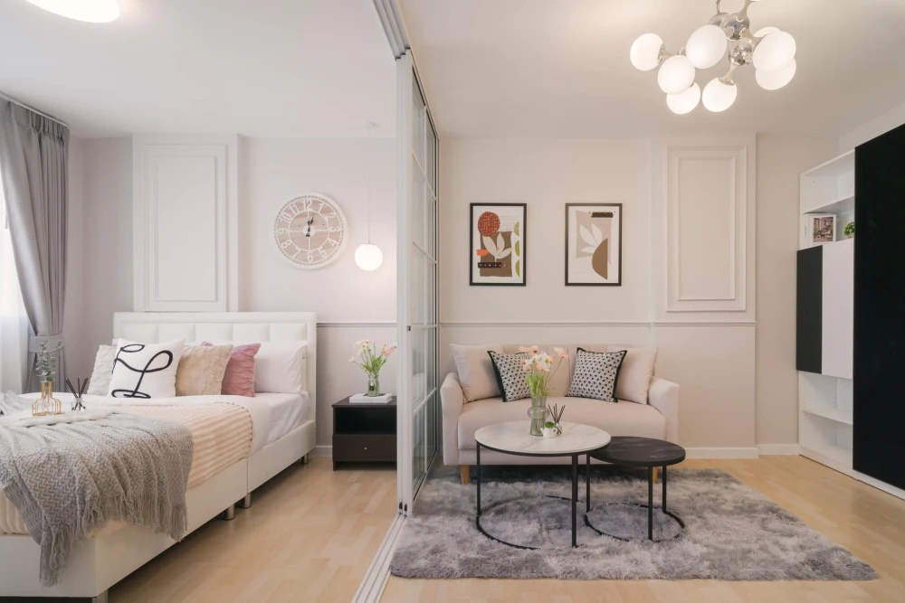 ขาย D Condo Ramindra ห้องน่าอยู่ ตกแต่งคุมโทน มาพร้อมเฟอร์ครบครัน ดีแบบนี้ห้ามพลาด