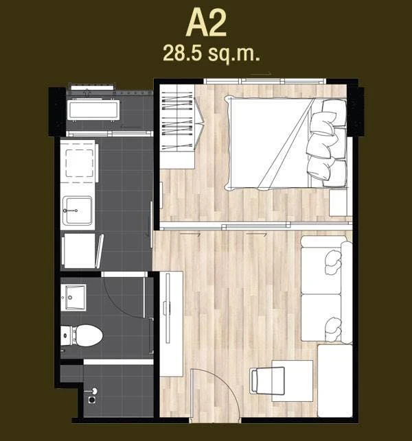 ขาย Hallmark Chaengwattana ห้องน่าอยู่ เฟอร์พร้อม มาแต่ตัวเข้าอยู่ได้เลย+++