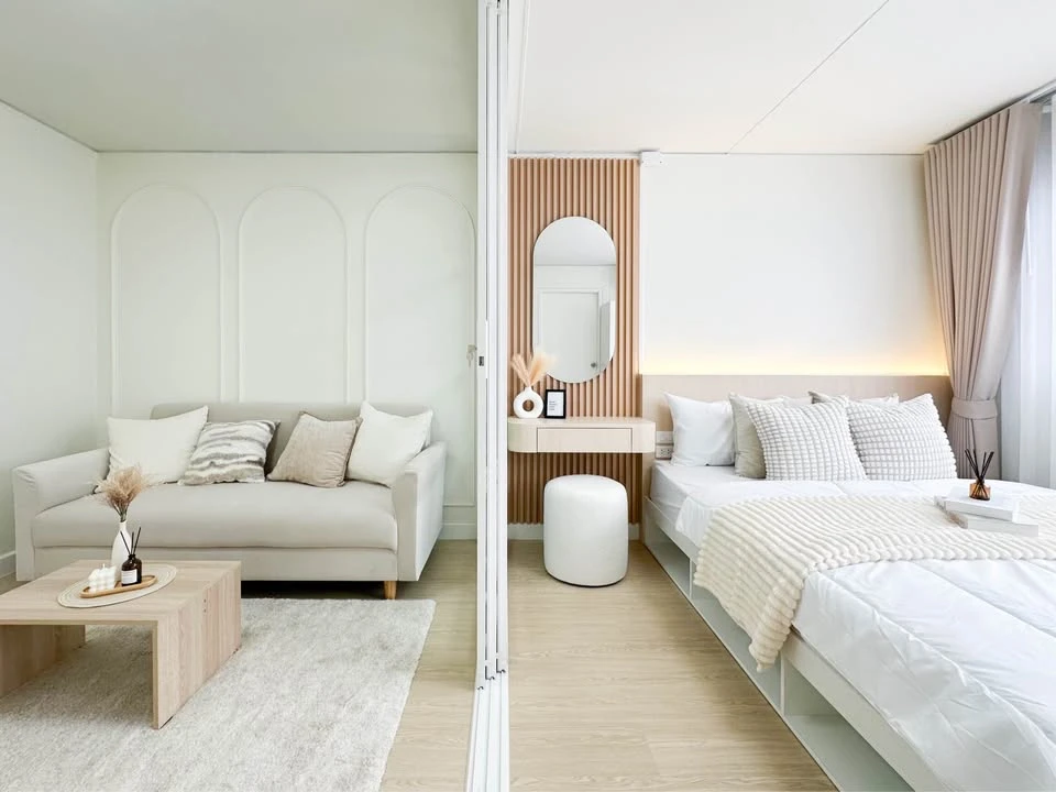 Selling a corner unit at Lumpini Center Ladprao 111. Private and beautifully decorated in a minimalist style. Grab it before it's gone!