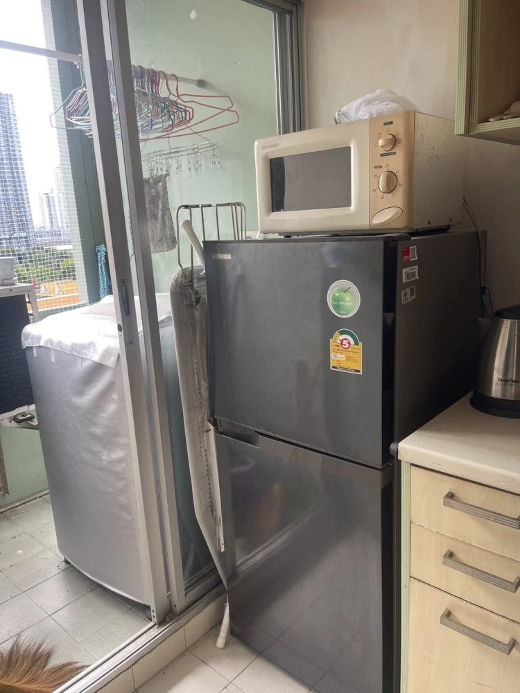 ขาย Lumpini Center Sukhumvit 77 1 ห้องนอน 1 ห้องน้ำ มาพร้อมเฟอร์นิเจอร์ครบครัน ติดวอลเปเปอร์ลายสวย จองเลย