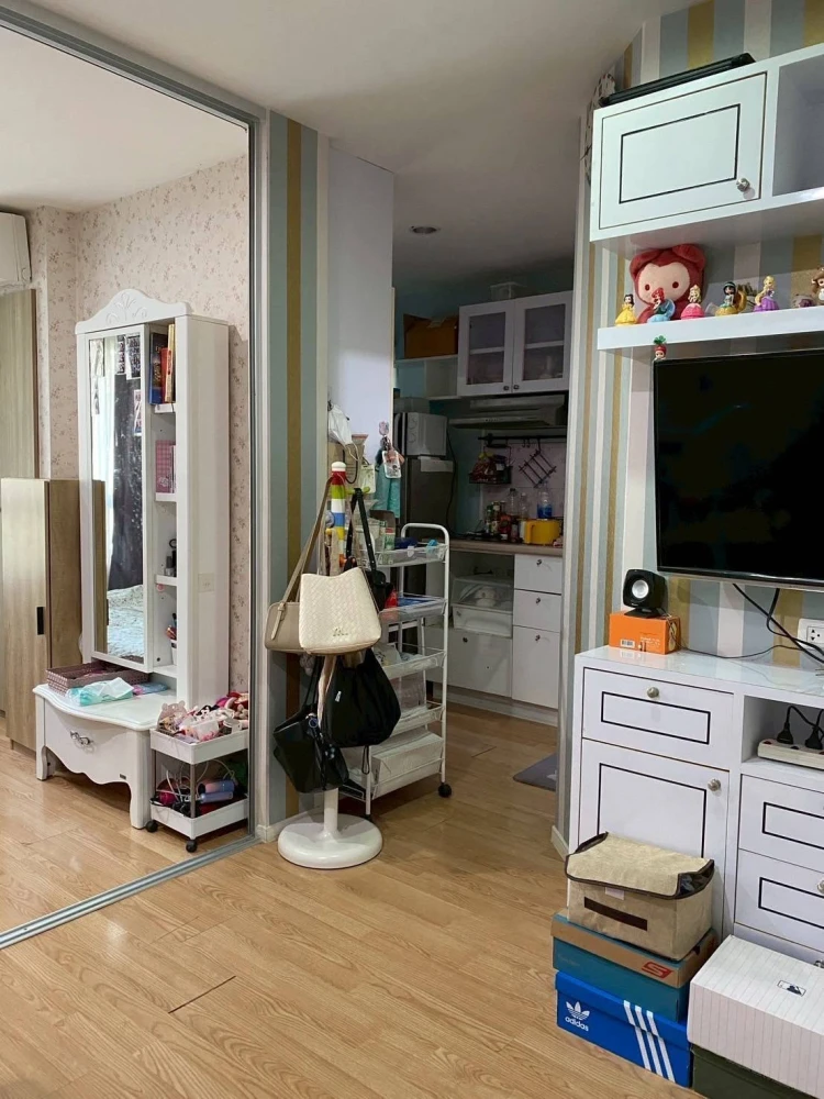 ขาย Lumpini ville onnut 46 ห้องชั้น 4 ติดวอลเปเปอร์อย่างดี วิวสวน ห้ามพลาด